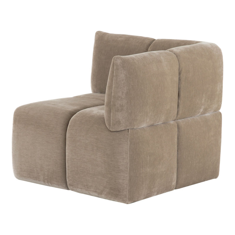 Canapé modulaire en tissu taupe Marisol