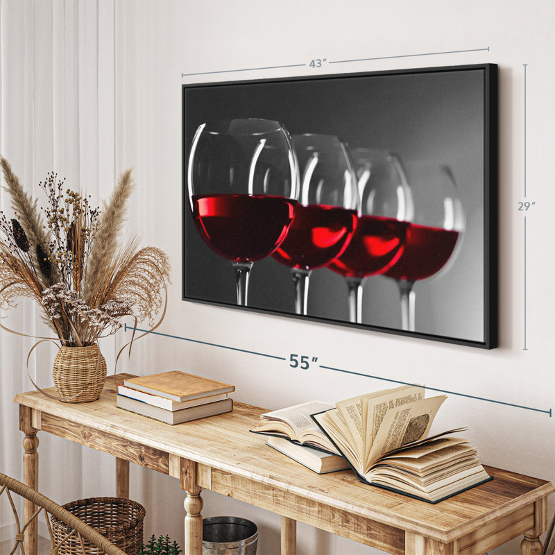 «Red Wine Row Wall Art», H 29 po x l 43 po