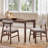 Chenille Fabric Upholstered Dining Chair with Rubberwood Legs-118219186-118219185