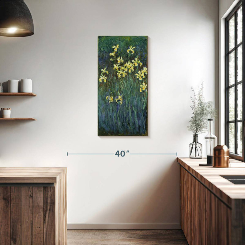 Avery Yellow Irises 1914, 36" H x 18" W