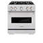 ZLINE Autograph 30" Classic Dual Fuel Range w/ 4 Burners & Matte Black Accents-407536808