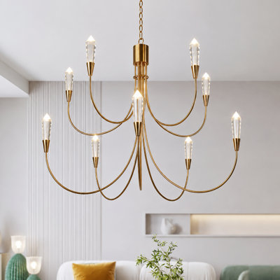 Otho 10 - Light Dimmable 34.3'' W Classic/ Traditional Oversized LED Dining Room Chandelier