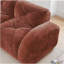 Canapé 110 po sans tissu avec velours doux et capitonné, canapé modulaire modulaire, éponge haute densité 32D, conception antidérapante, fond ergonomique, aucun assemblage requis, pour le cinéma maison, rouge-brun