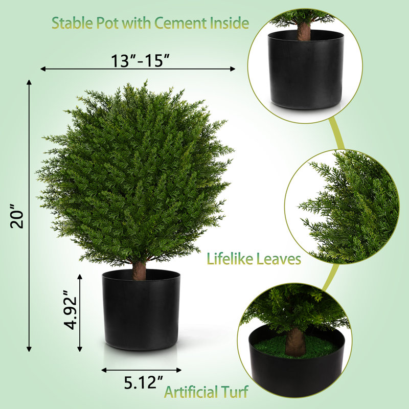 Faux cèdre 20 "en pot