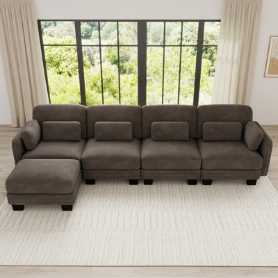 Canapé modulaire modulaire à 4 places avec capitonnage Channel