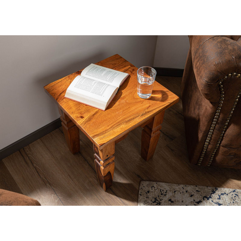 Oxford Solid Wood Accent Stool, Honey