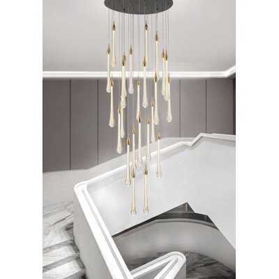 Lustre suspendu en verre 24 lumières Transitional
