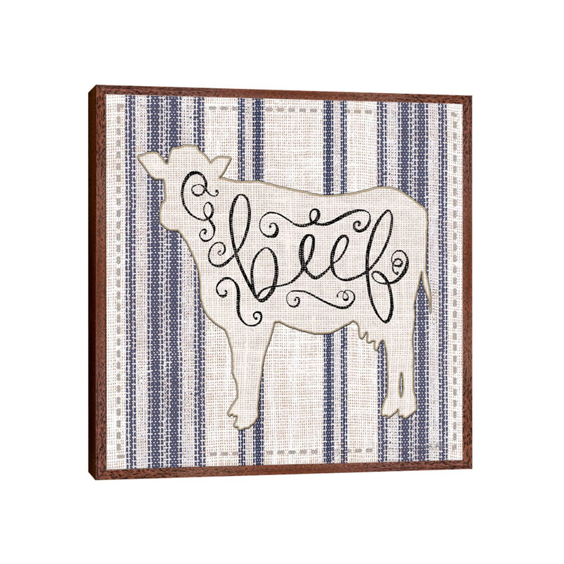 Beef by Cindy Jacobs - Print on Canvas, 93.98cm H x 93.98cm W x 3.81cm D, Classic Brown Wood Framed