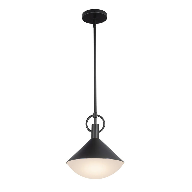 Luminaire suspendu 1 lumière Abruzzo, Noir