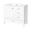 Meuble-lavabo moderne blanc avec lavabo en céramique