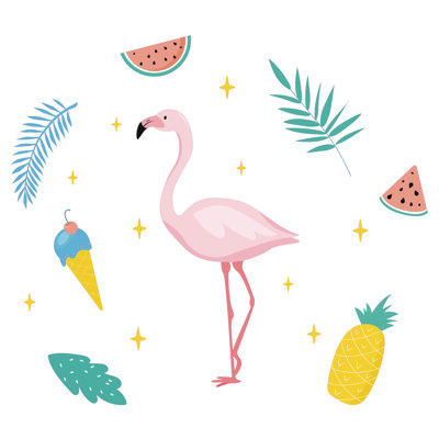Adhésif décoratif flamant rose