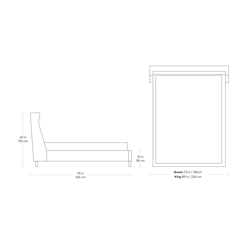 Carmichael Bed , Parliament Stone Performance Twill, Queen