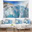 Tapisserie paysage montagnes de glace bleue-28486431