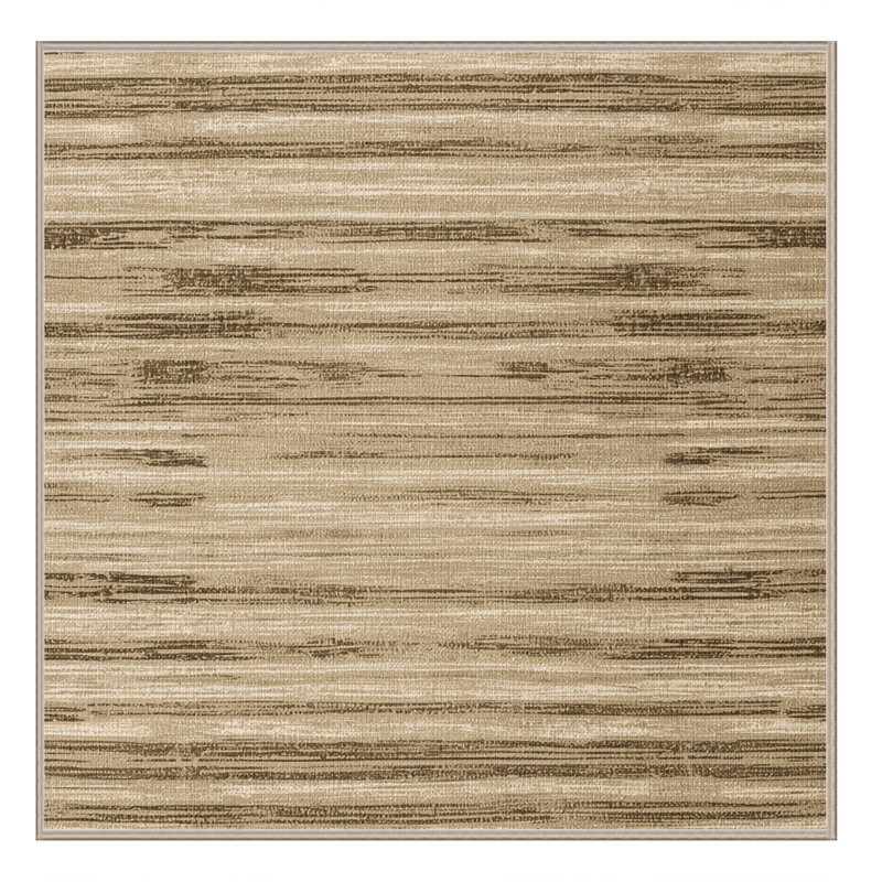  Washable Sand Tones Hawaiian Area Rug, Square 4'