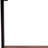 36" Set Of Two Black And Brown Wood And Metal Two Level Accent Shelf