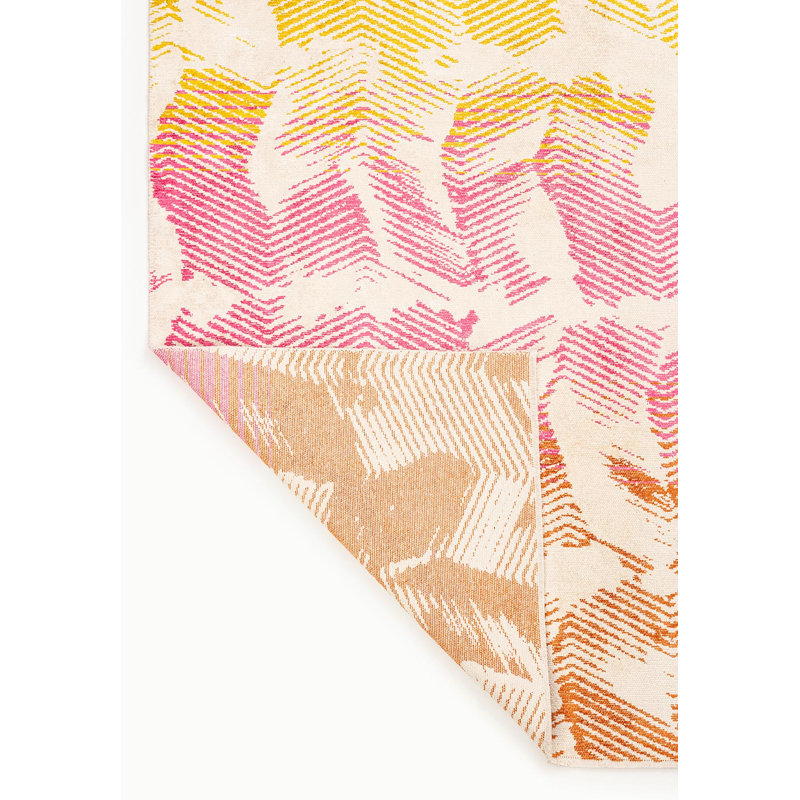 Tapis moderne à motif de chevrons dégradé, Rectangle 6 pi 7 po x 8 pi 3 po