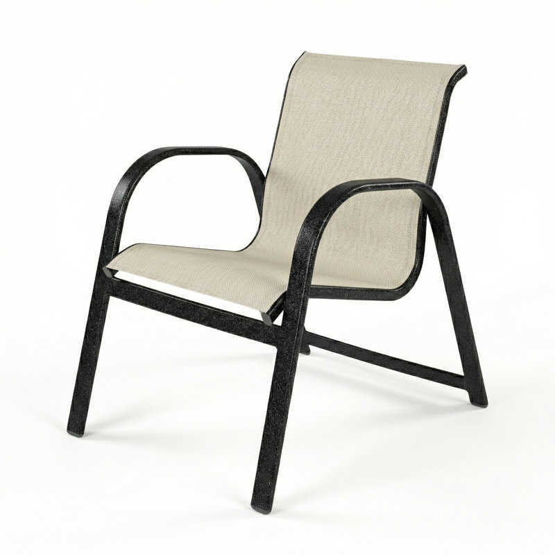 Chaise avec accoudoirs, Harnais Augustine Oyster II / granit