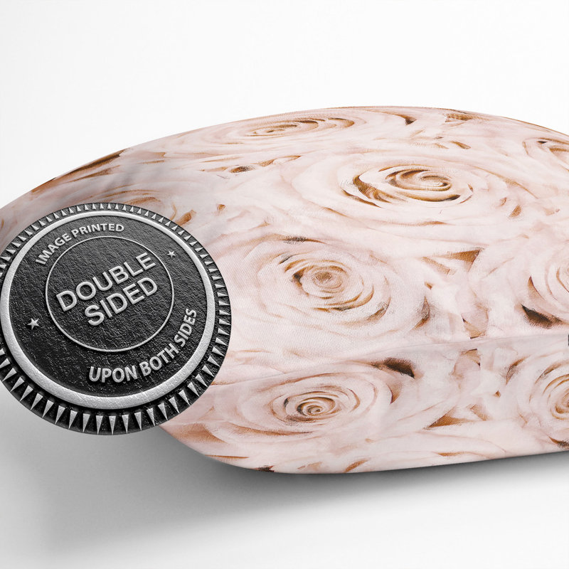 Wall of Roses Painting Cushion with Filling, 55cm H x 55cm W x 20cm D