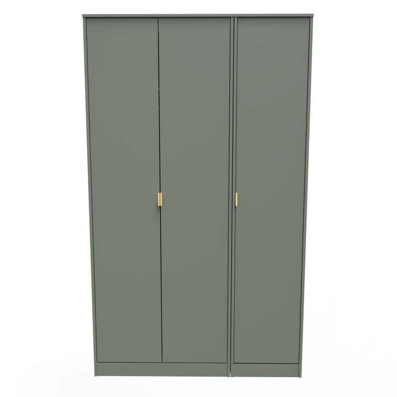 Fully Assembled Hong Kong 2 Door Wardrobe, 197cm H x 111cm W x 53cm D, Reed Green