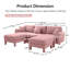 Canapé 3 places Boucle avec accoudoirs distinctifs en forme de coquillage, 2 repose-pieds amovibles et pieds cylindriques - enveloppé de tissu-1620999453