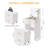 3 In 1 Vanity Desk With Flip Top Mirror And Lights-928392215