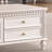 Cream style French solid wood end table