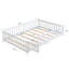 LIT DE LIT DOUBLE DE TAILLE BASSE AVEC TABLETTES, TÊTE DE RANGEMENT ET escalier de couleur blanche-90077594