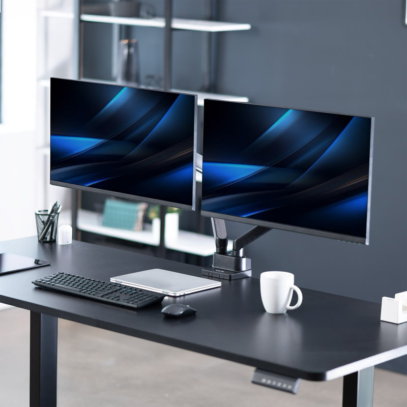 Mechanical Arm Dual Monitor Desk Mount