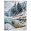 «Mountain Hill Reflection in Water», reproduction sur toile tendue-1965477216