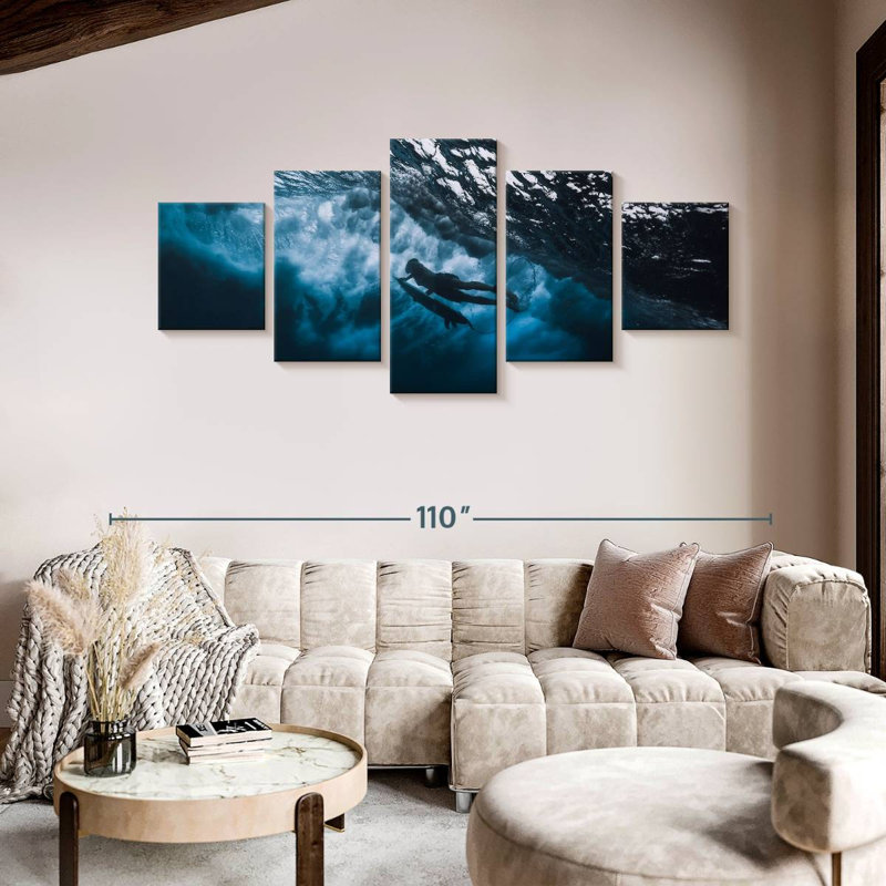 Surfer Dive, 42" H x 92" W