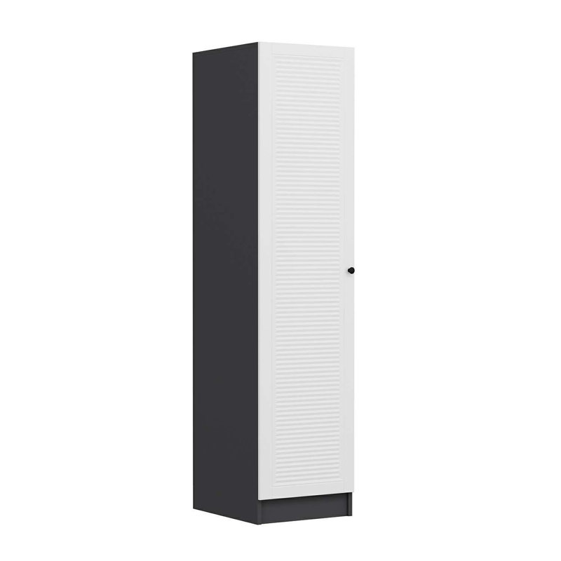 Elina Manufactured Wood Wardrobe, Black/White, 210cm H x 45cm W x 52cm D