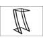 Table d'appoint avec base en forme de Z-294944752