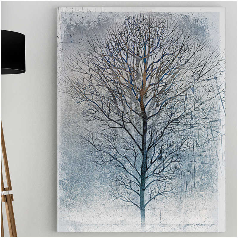 «Silver Tree II» par Mike Calascibetta, impression sur toile, H 36 po x l 48 po x P 1,5 po
