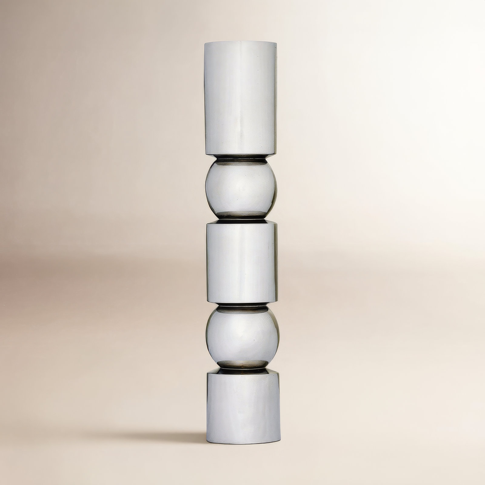 Paulding Aluminum Pillar Candle Holder, 11" H x 2" W x 2" D