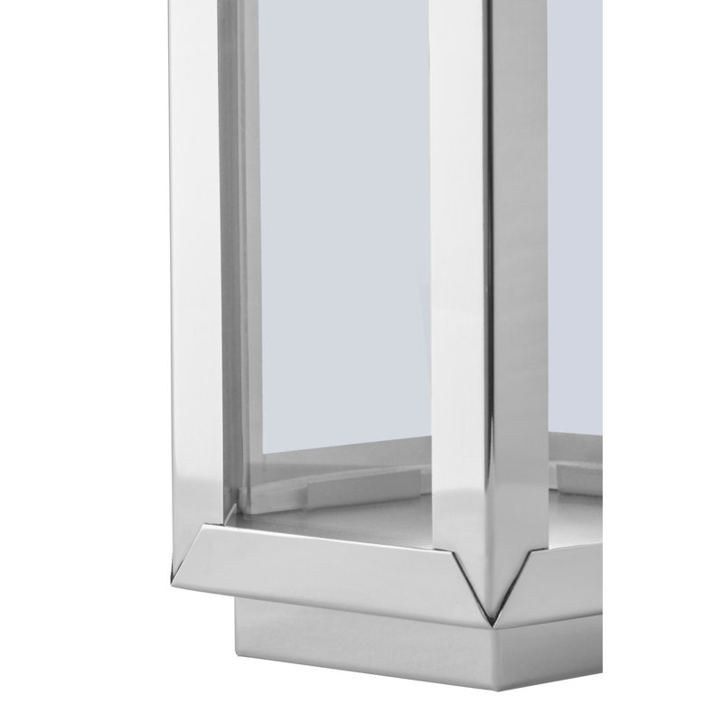 Francesca Tabletop Lantern, Silver, 66 cm H x 19 cm W x 19 cm D