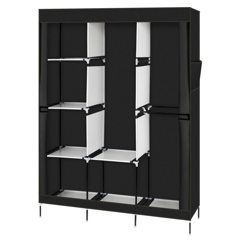 Apollonios 49.21'' Portable Wardrobe, Black