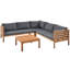 Ensemble de canapé 4 pièces avec table et coussins moelleux-1912726750