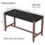Table de bar rectangulaire à hauteur de comptoir avec plateau en faux marbre pour la cuisine et le salon-1634859806