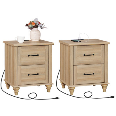 Table de chevet avec station de charge pour chambre Corretta