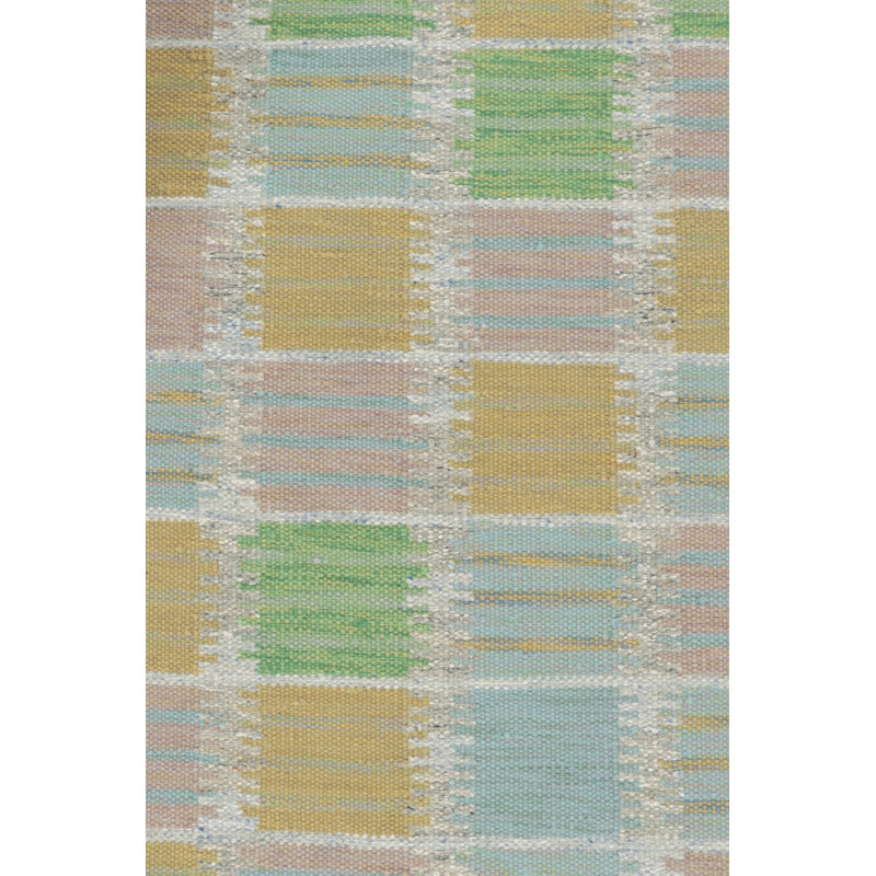 Scandinavian Wool Geometric Area Rug, Rectangle 5' x 7'