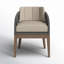 Hareton Patio Dining Armchair in Eucalyptus Wood with Gray Rope and Taupe Olefin Cushions