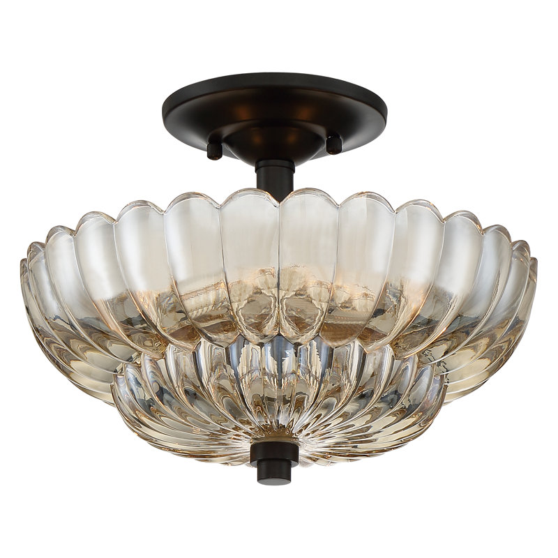 Assuntina Glass Semi Flush Mount