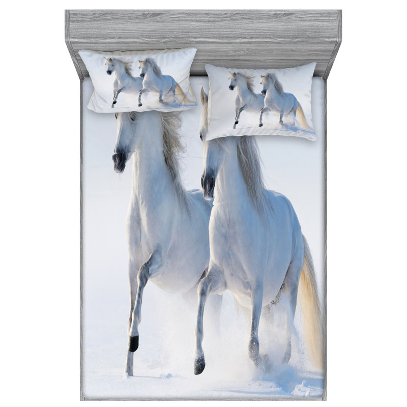 Microfiber Sheet Set, Queen Sheet Set with Fitted Sheet