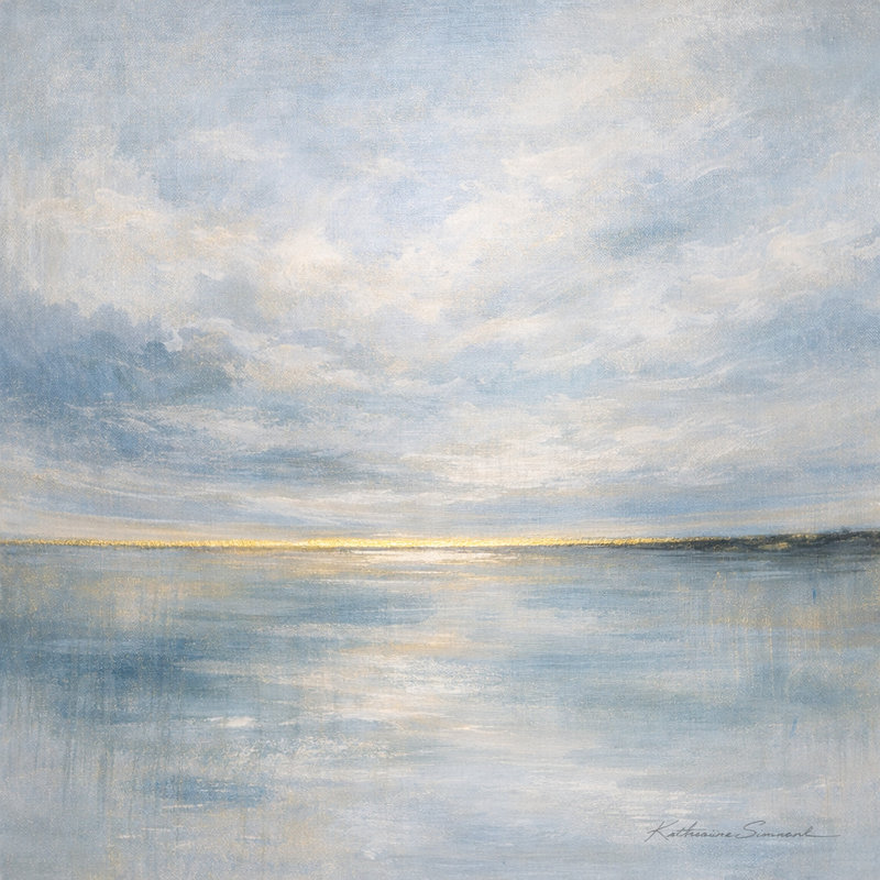 «Coastal Horizon», art mural sur toile tendue, L 12 po x H 12 po x P 1 po