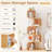 5-Tier S-Shaped Bookcase w/ 5 Open Cubes Geometric Corner Display Shelf-1308877755