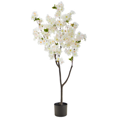 Faux Cherry Blossom Tree in Planter