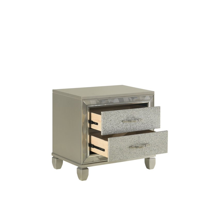 Joi 28.75'' W Nightstand, Silver