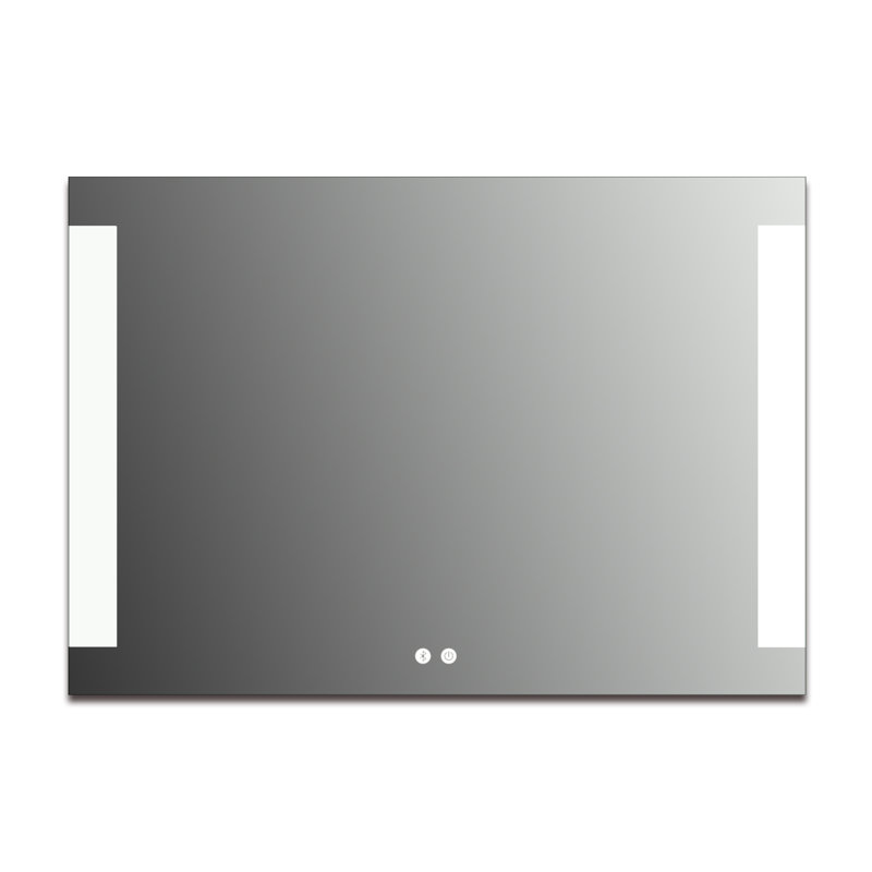 Miroir de meuble-lavabo mural à DEL avec capteur tactile double et Bluetooth, 36 po x 28 po
