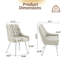 Chaise de salle à manger rembourrée en cuir avec dossier capitonné Diamond-355135056