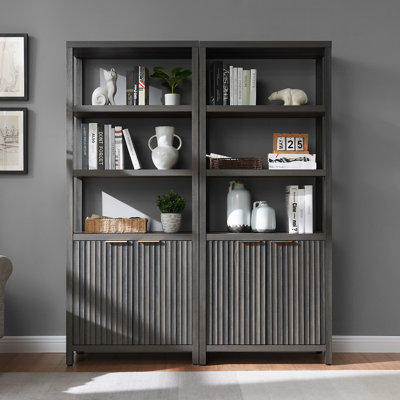 Nicolee 71'' H Storage Bookcase (Set of 2)